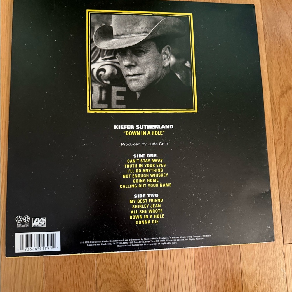 Autographed Kiefer Sutherland Down in a Hole album. Never used. NWT - Picture 2 of 6